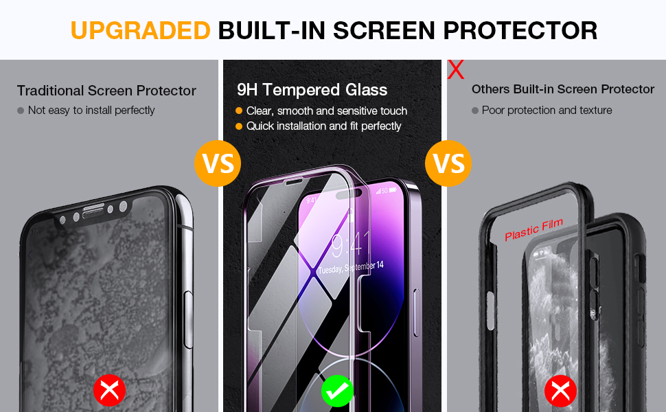  iPhone 14 pro max case with screen protector