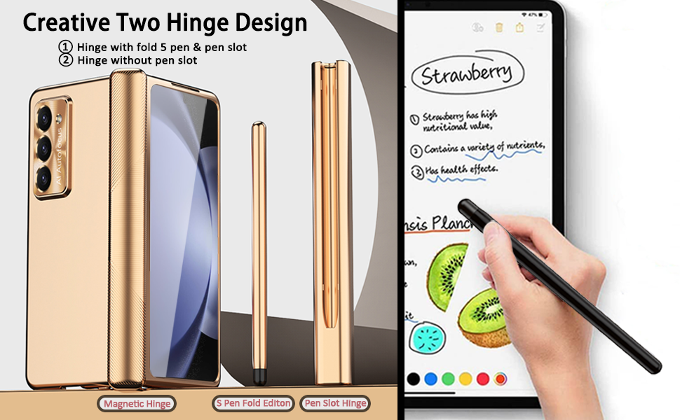 Samsung Galaxy Z Fold 5 Case with S Pen & S Pen Holder