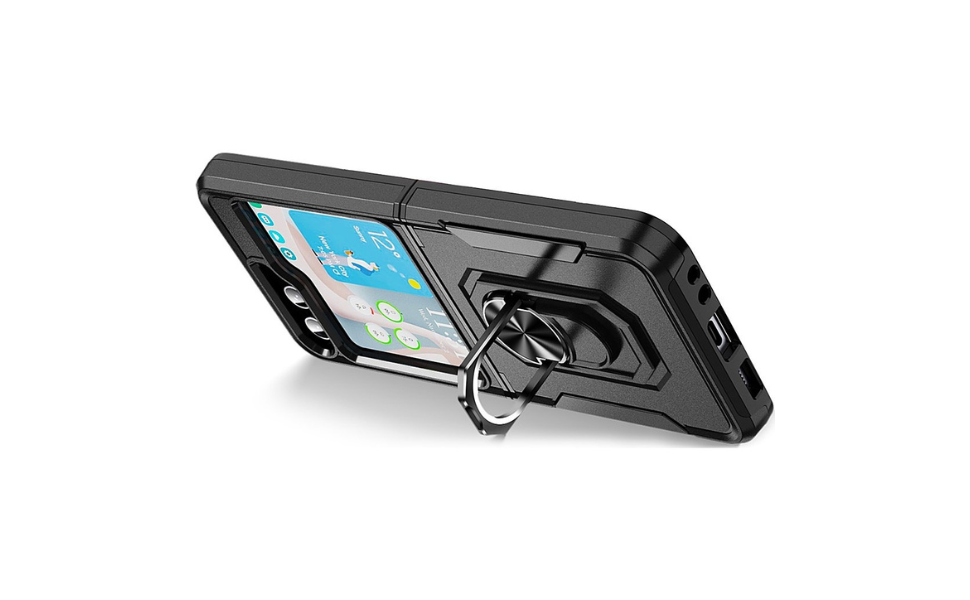 Heavy Duty Kickstand Case for Samsung Galaxy Z Flip5 - Black