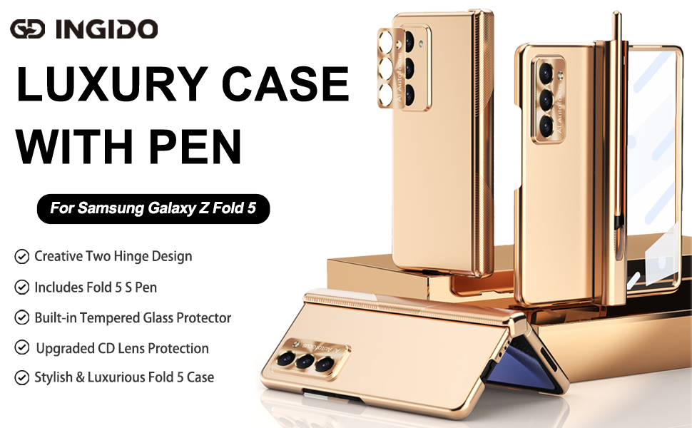 Samsung Galaxy Z Fold 5 Case with S Pen & S Pen Holder