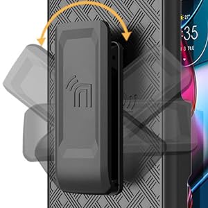 motorola edge plus 5g 2022 case belt clip rotate ratchet different positions vertical horizontal