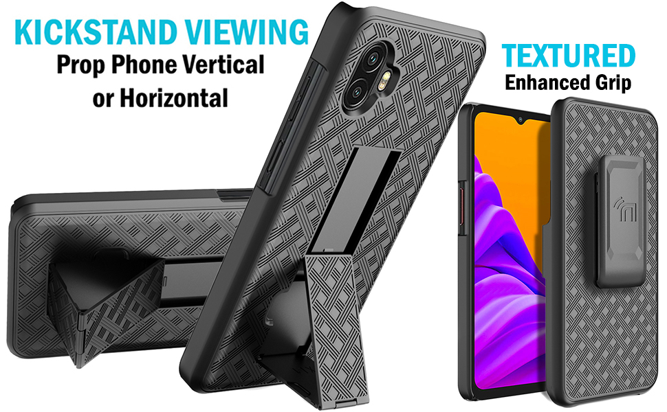 samsung galaxy xcover 6 pro case with stand handsfree viewing horizontal vertical