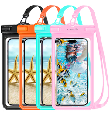 4 Pack Universal Waterproof Phone Pouch, Large Phone Waterproof Case Dry Bag IPX8 Outdoor Sports