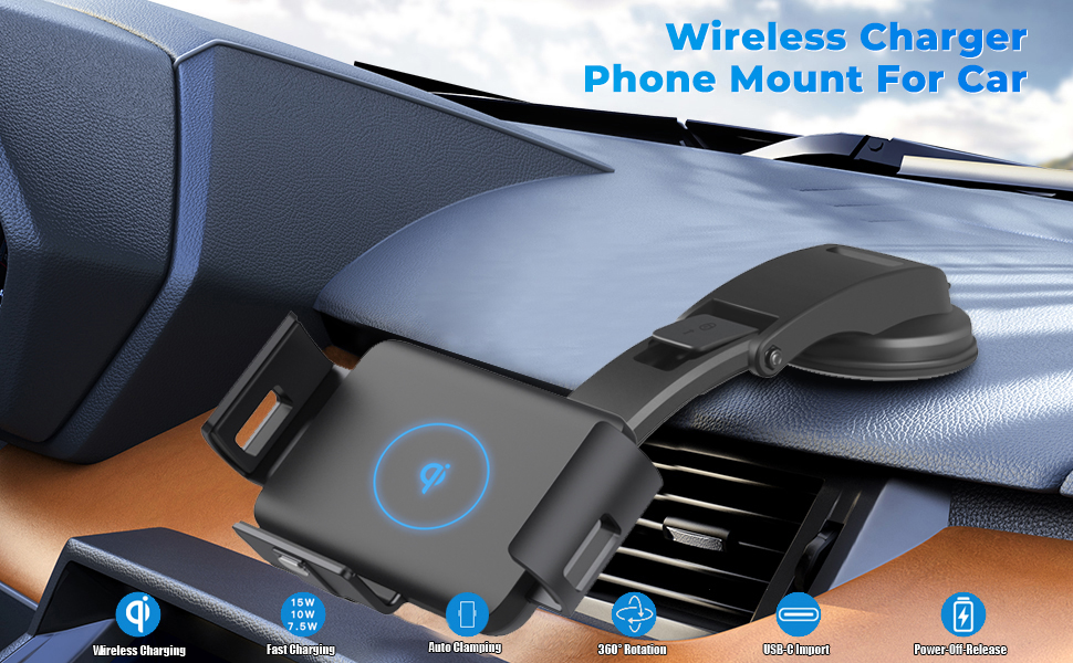 S1 Wireless Car Charger Mount